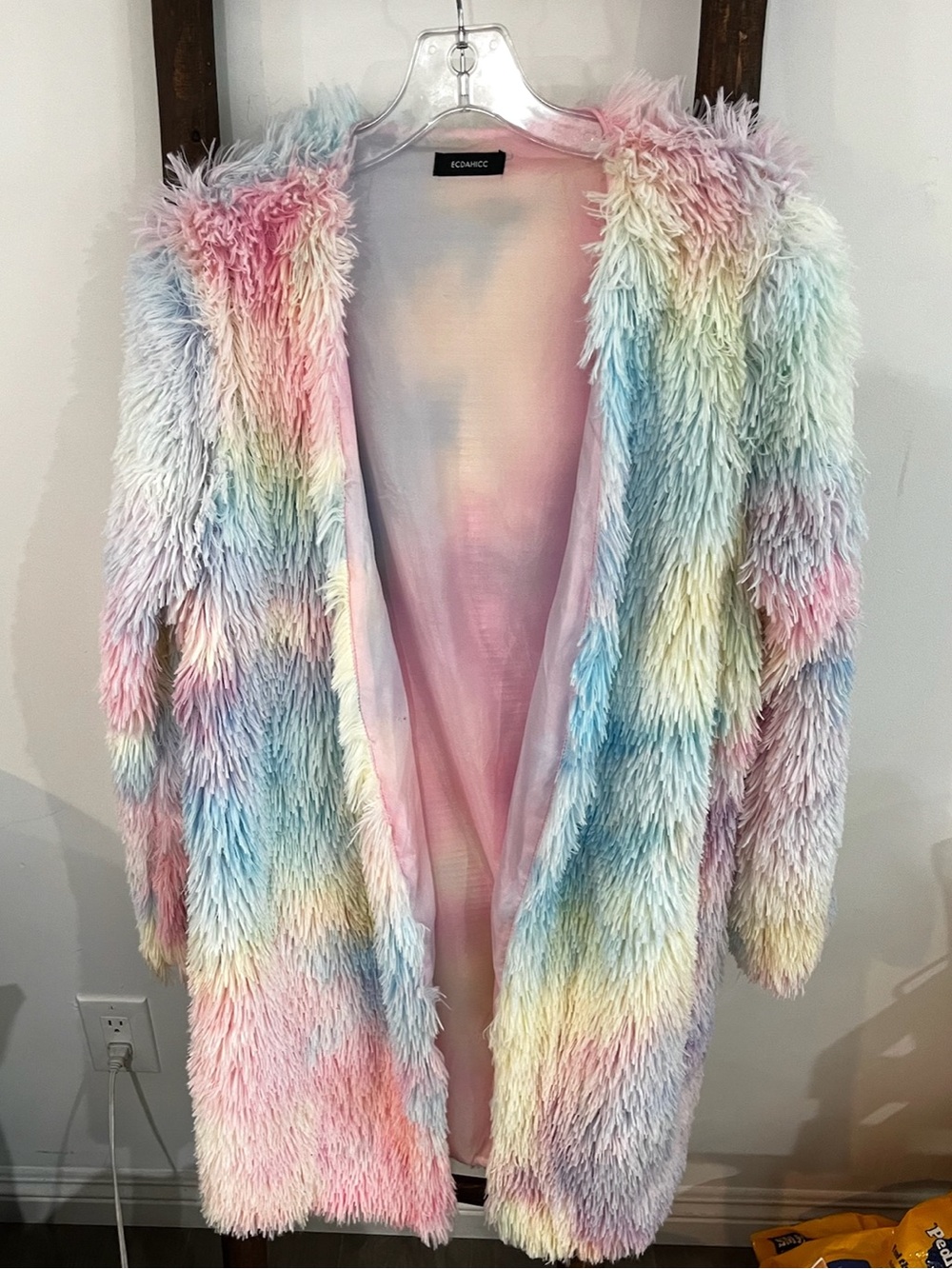 Rainbow Pastel Faux Fur Fleexe Coast ECDAHICC